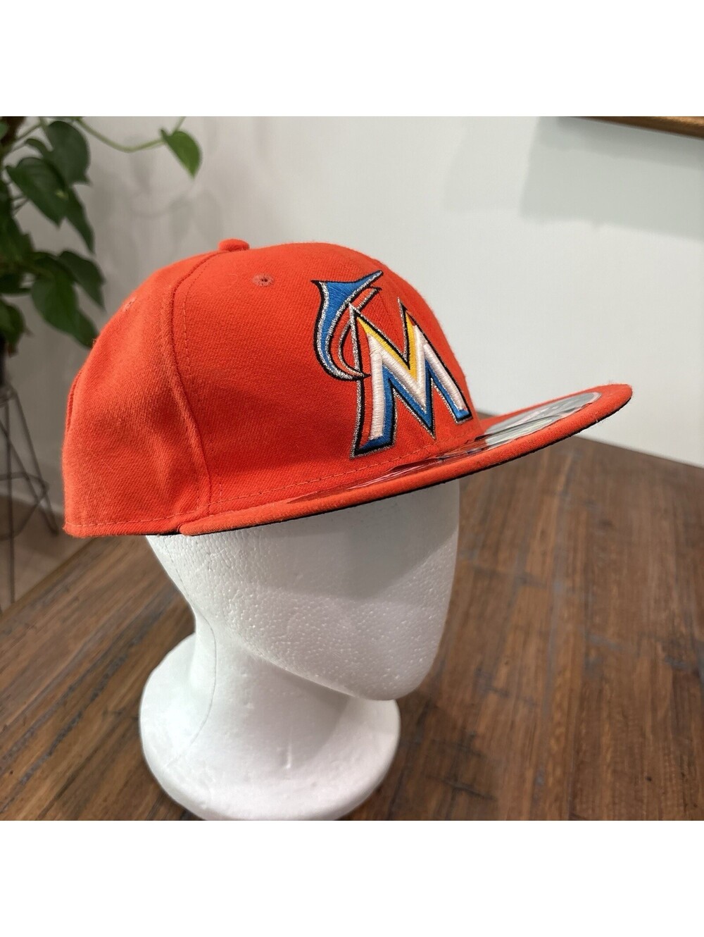 Miami Marlins Hat Men 7  7/8 Orange 59Fifty New Era Fitted Cap MLB